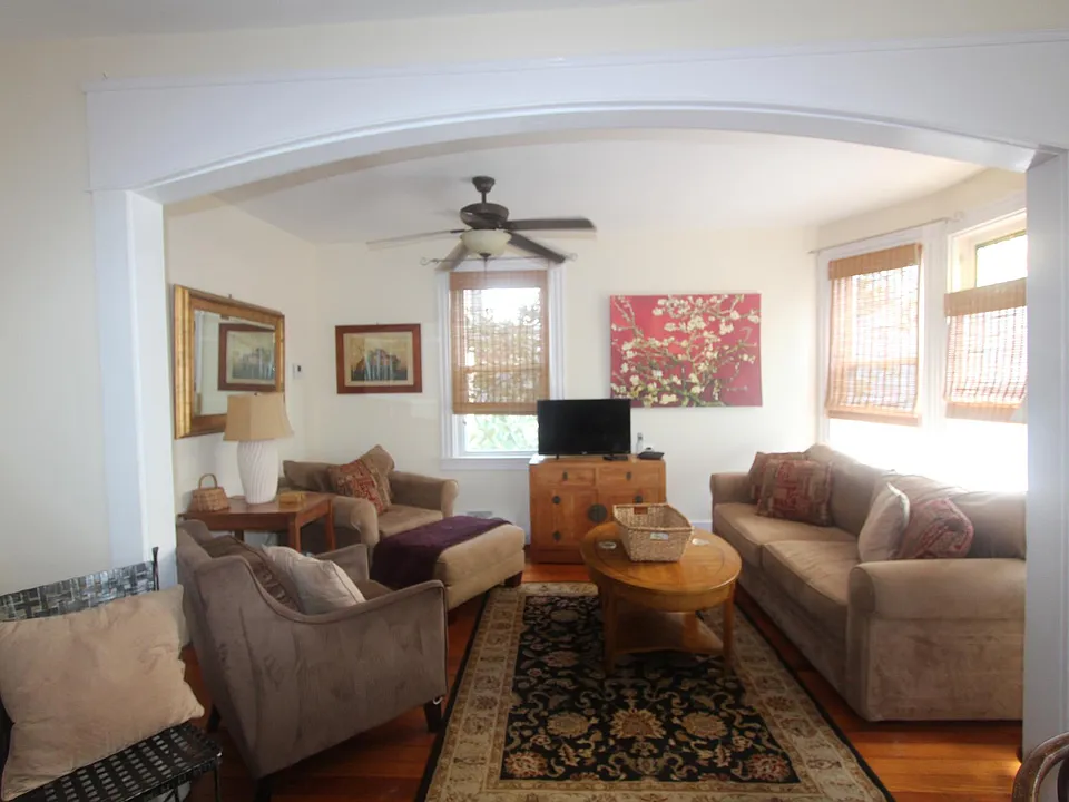 Living Room, Ultra Suede Comfortable Sofa and Chairs.