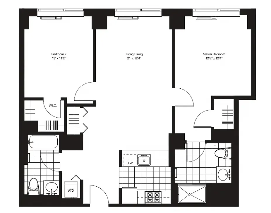 Floor plan 2 br - 2ba