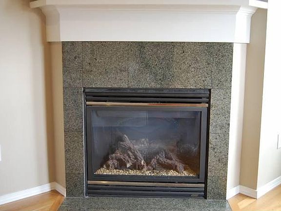 Cozy gas fireplace