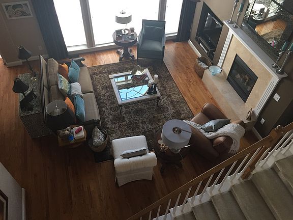 Upstairs view of great room 