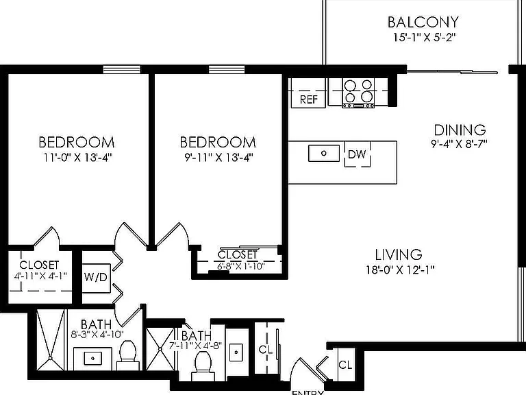 2x2 Floorplan 2x2 Floorplan
