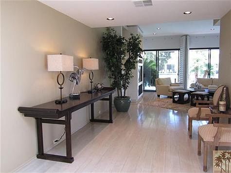 Entry leading to living room.