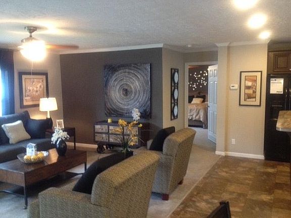 Living Room Staged with Furniture