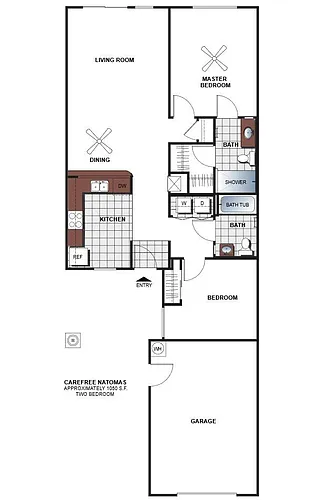 Floor plan 2 Bedrooms