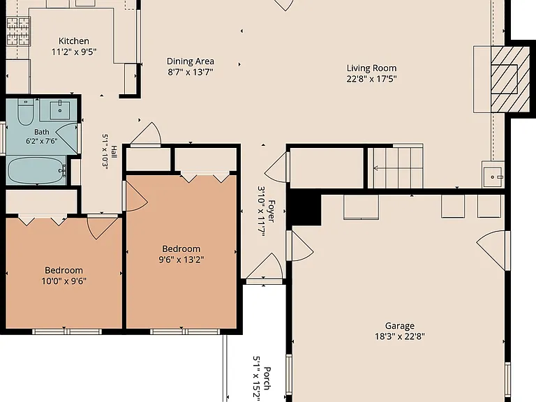 Floor plan for first floor.
