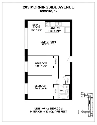 Floor plan 205-107