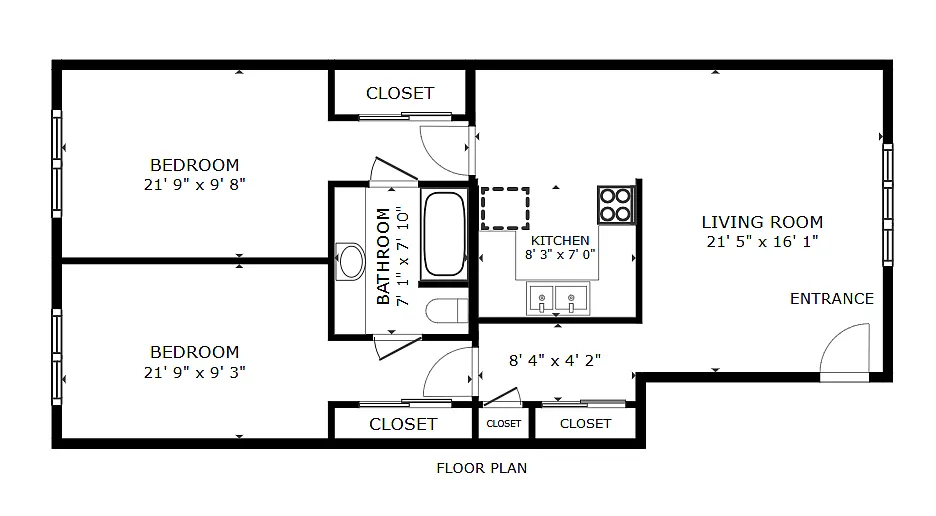 Floor plan 2 Bedroom