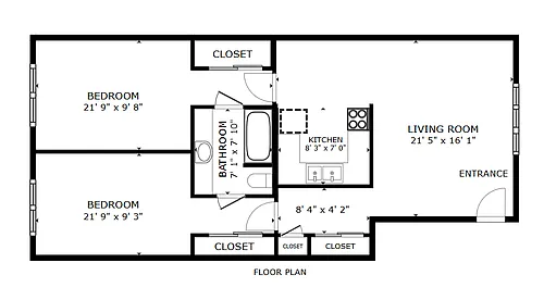 Floor plan 2 Bedroom