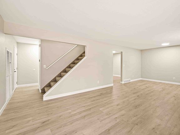 Living Room with brand new flooring and paint