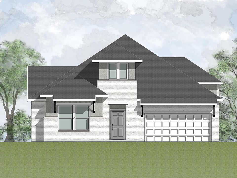 one-story home with brick and stucco