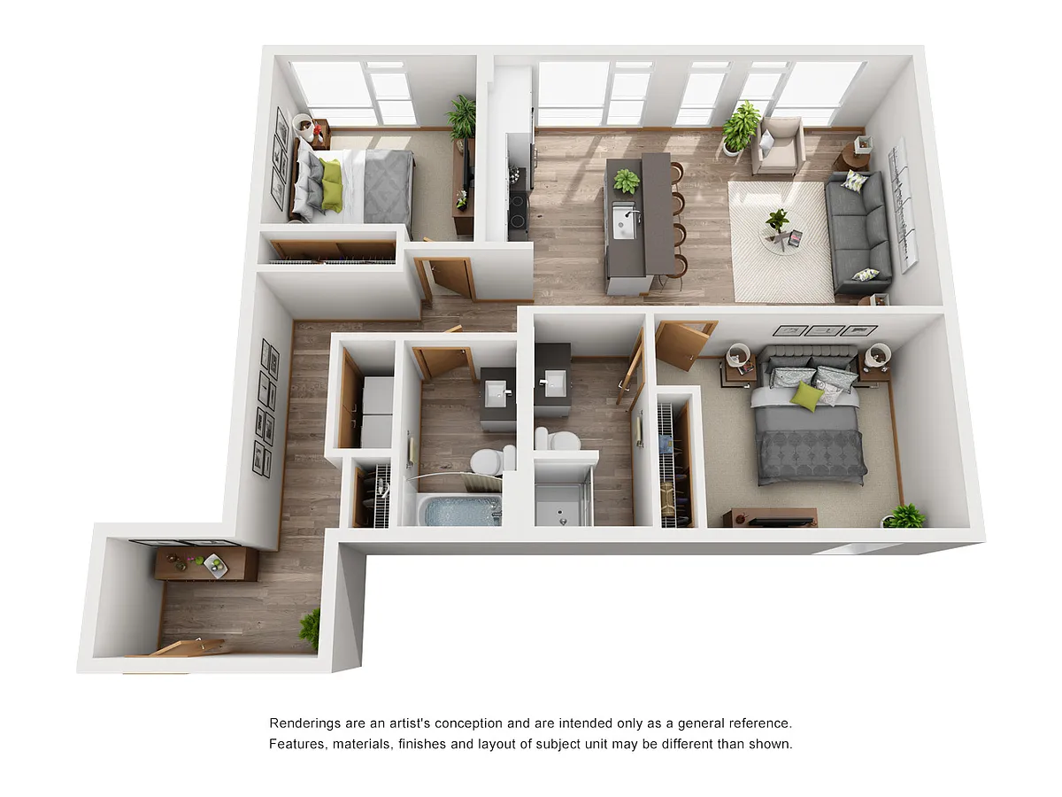 Floor plan 2 Bed C4