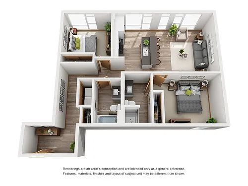 Floor plan 2 Bed C4