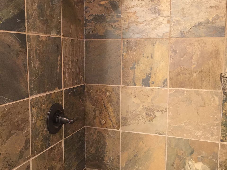 Slate tile showers