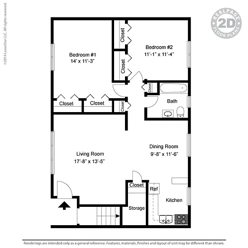 Floor plan 2 Bedroom