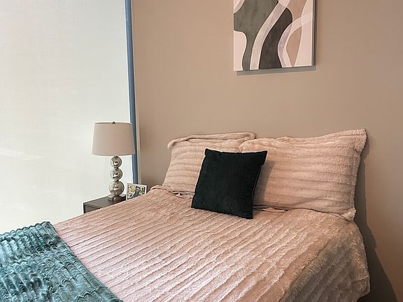 Mattress and 1 night stand included (art, lamp, and bedding not included)