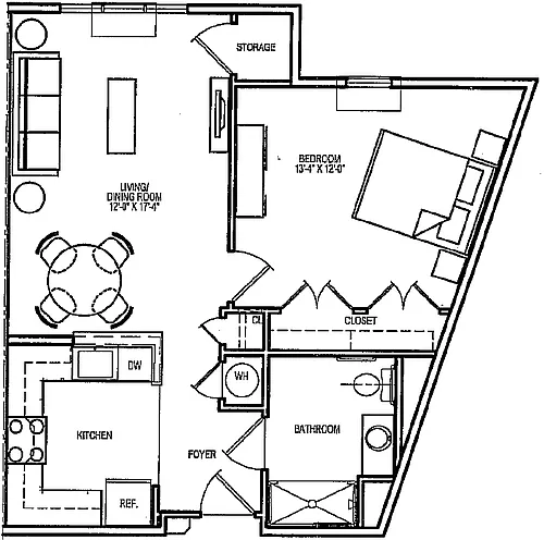 Floor plan 1 Bedroom