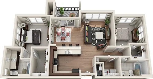 Floor plan 2X2 C