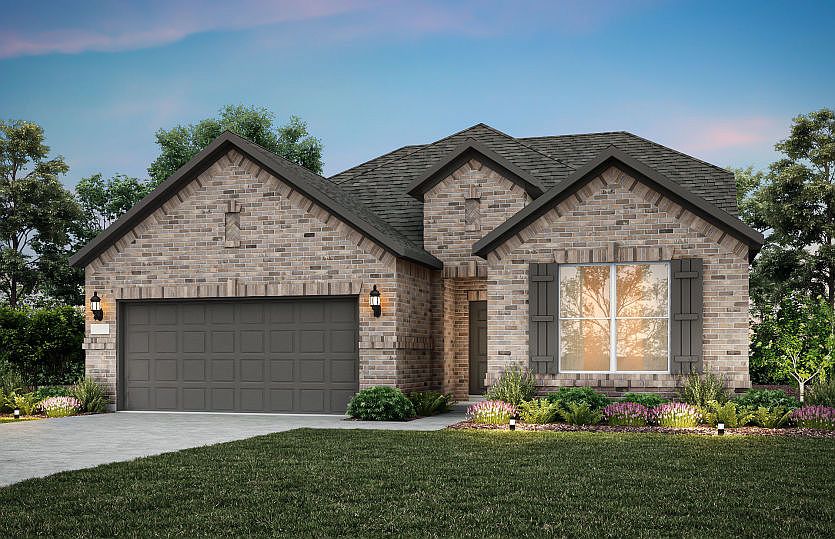 The Harvard, a two-story new construction home with 2-car garage, shown with Home Exterior A
