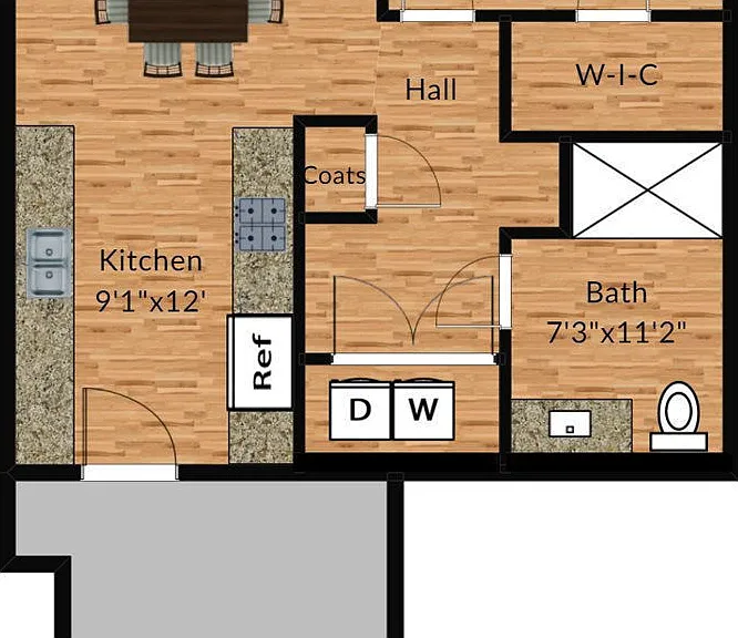 1AX floor plan The Tobin Estate