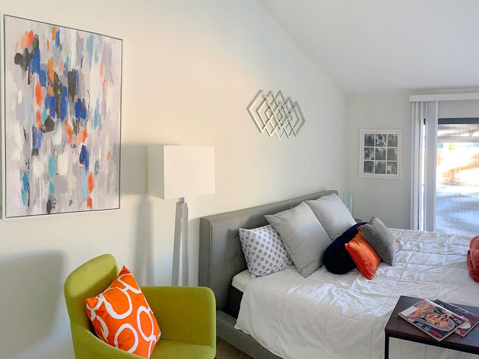 Master Bedroom: King size bed, walk in closet and access to pool and spa through sliding doors.