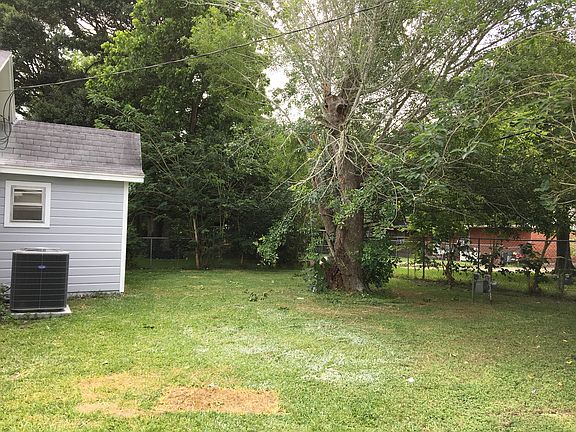 Back yard with view of new HVAC