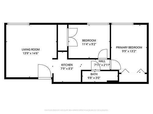 Floor plan Two Bedroom One Bath