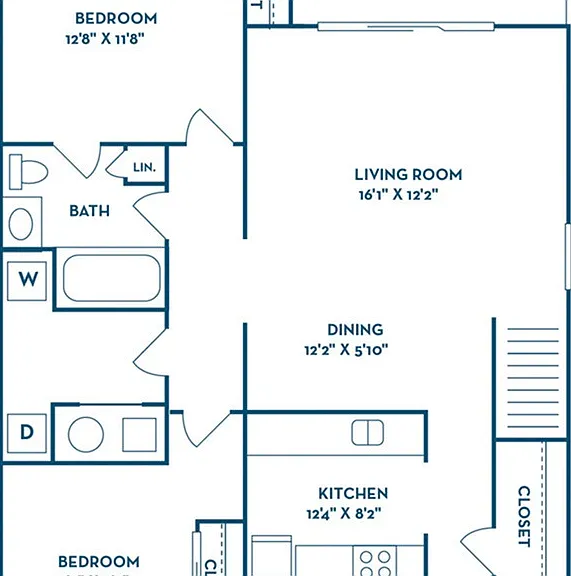 2 Bedroom | 1 Bath | 950 SF 2 Bedroom | 1 Bath | 950 SF
