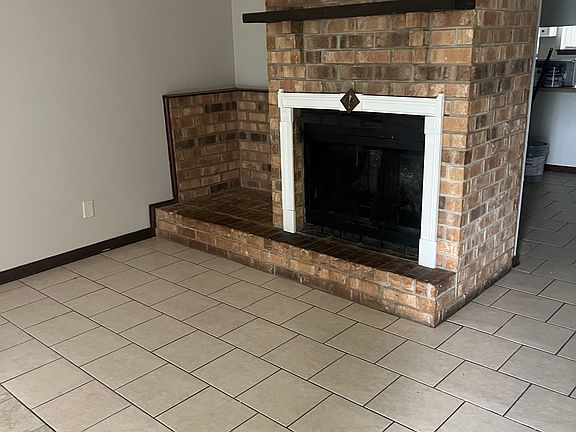 Living room with fireplace