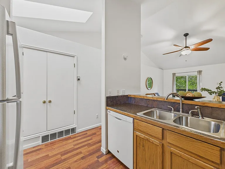 Kitchen with utility closet