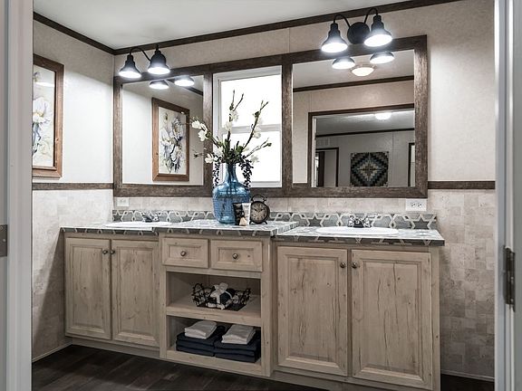 Dual Vanity in Master Bathroom.