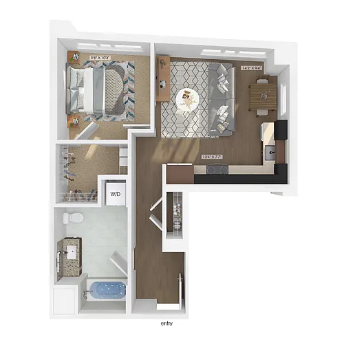 Floor plan 1 Bedroom 11A