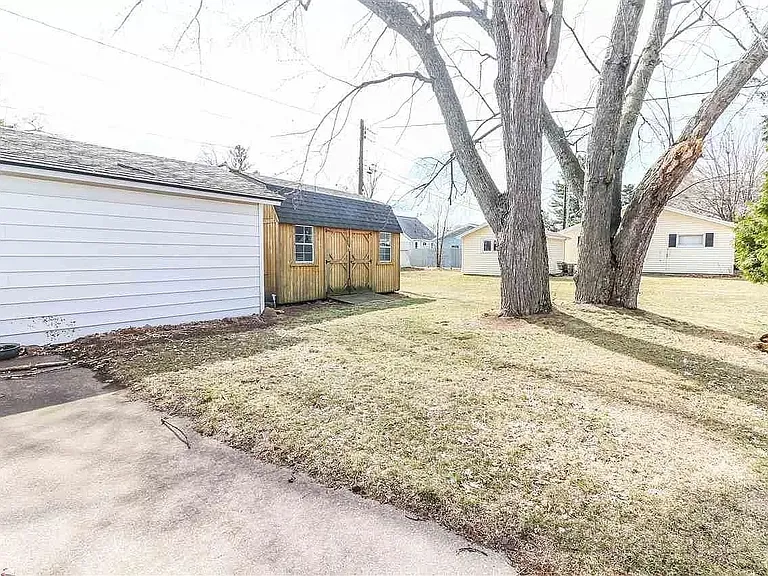 Garage and separate storage shed