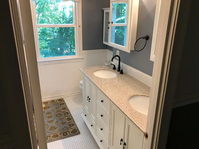 Main bathroom from hallway