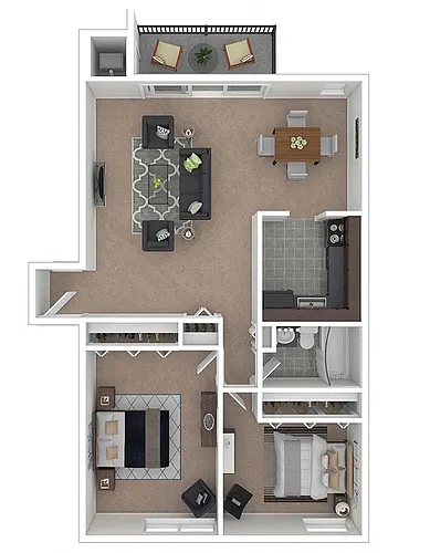 Floor plan Garden 2 Bedroom