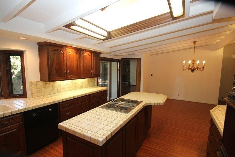 modern kitchen with island