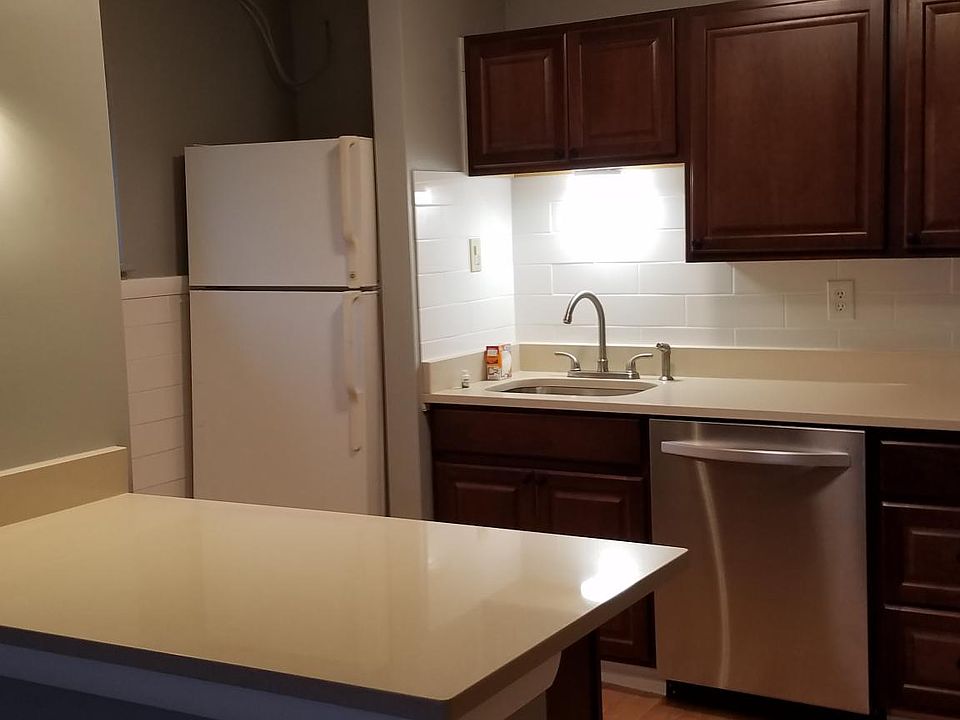 Looking at the kitchen from the living room
