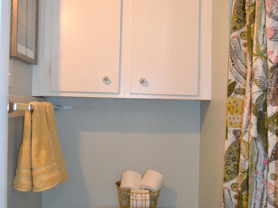 Freshly painted bathroom with stand up shower
