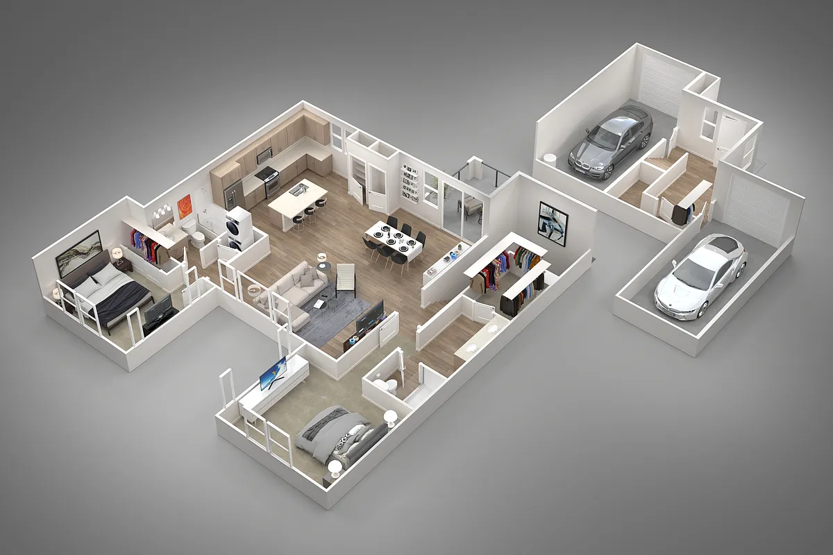 Floor plan 2 Bed/2 Bath