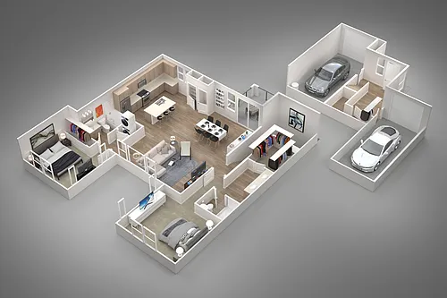 Floor plan 2 Bed/2 Bath