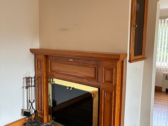 Real wood burning fireplace