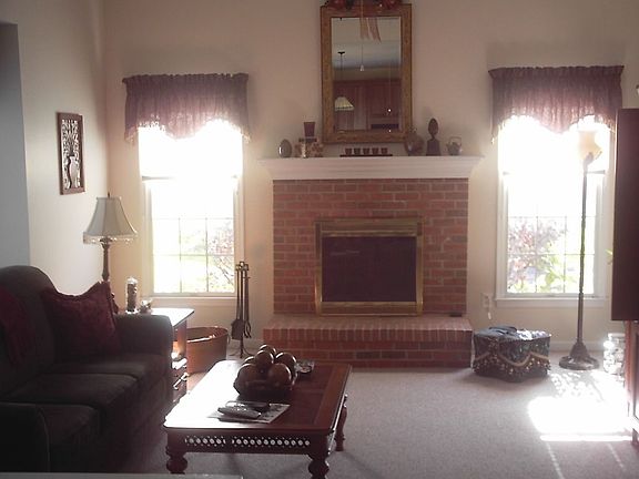 Family Room-Brick Fireplace