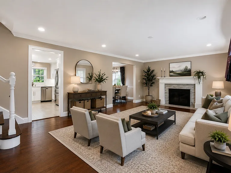Formal Living Room with Fireplace