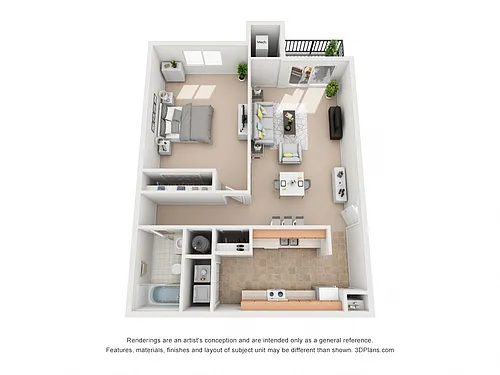 Floor plan One Bedroom