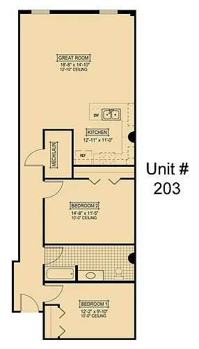 Floor plan Tapp`s: 2 Bedroom