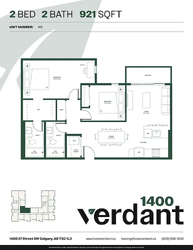Floor plan 2 Bedroom 2 Bath 2 Bed 2 Bath
