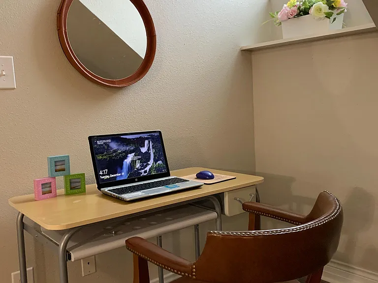 Working station with plenty of nature light.