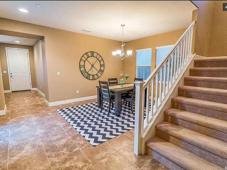 View from Steps facing Dining Room and Foyer