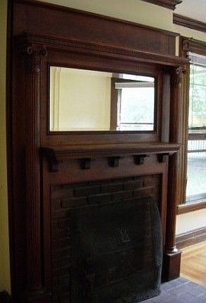 family room fireplace (carved cherry)