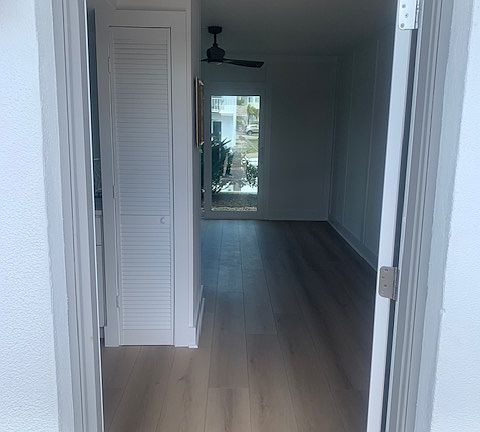 Looking into the unit from front door opening