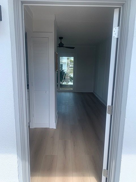 Looking into the unit from front door opening